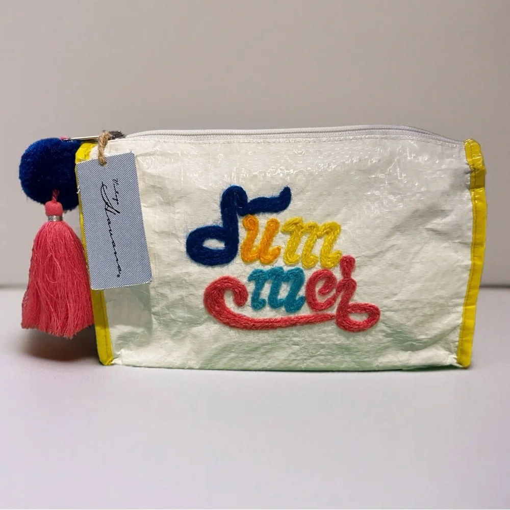 Vintage Havana Boho Summer Travel Cosmetic Makeup Pouch Case Bag